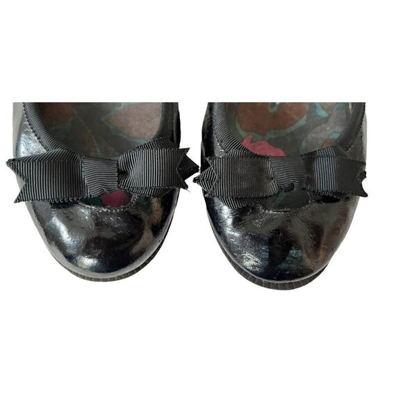 Marc By Marc Jacobs Black Patent Leather Ballet Flats w/ Grosgrain Bow 37.5 US 7 - Picture 5 of 10